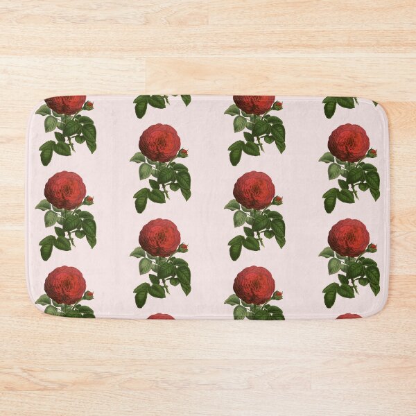 Item preview, Antique Red Rose Flower with Rose Bud designed and sold by IrisAndIvy.