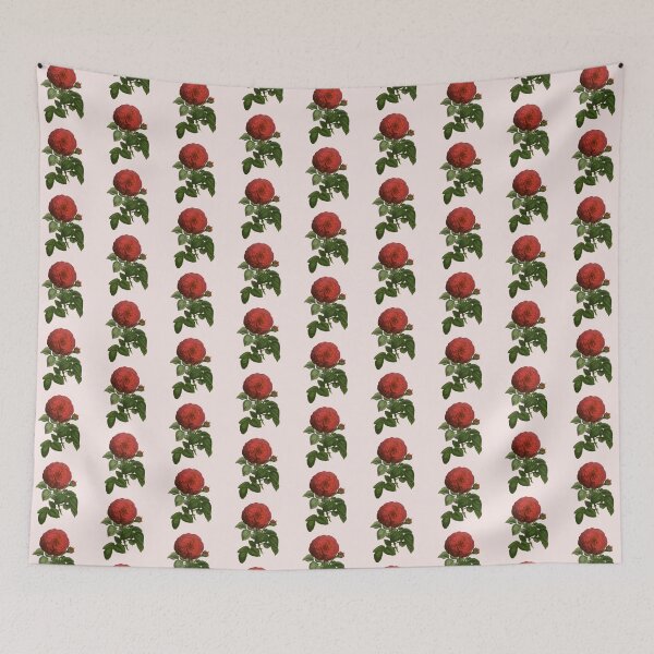 Item preview, Antique Red Rose Flower with Rose Bud designed and sold by IrisAndIvy.