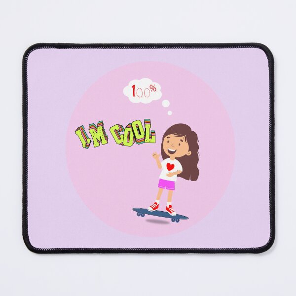 Item preview, 100% I’m Cool – Fun Cartoon Girl on Skateboard 2 designed and sold by CraftMuse19.