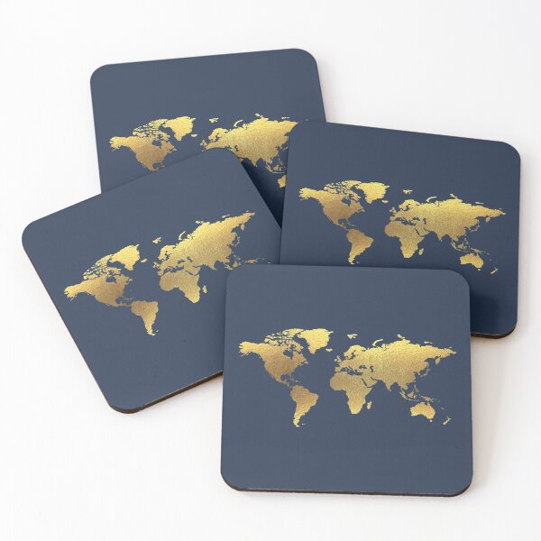 Item preview, Golden World Map designed and sold by Lemon Pepper.