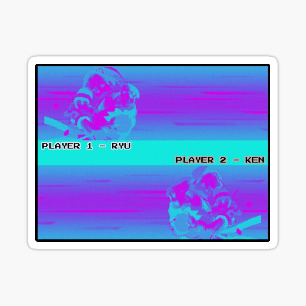 Item preview, Retro Street Fighter Vaporwave Art – Ken & Ryu designed and sold by Roninlife.