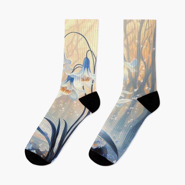 Item preview, Glacial Whispers: A Winter's Bloom in Azure Light designed and sold by bloorose.