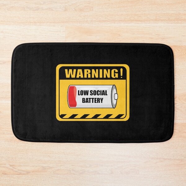 Item preview, Student humor Low social battery Warning designed and sold by Art-of-Rory.