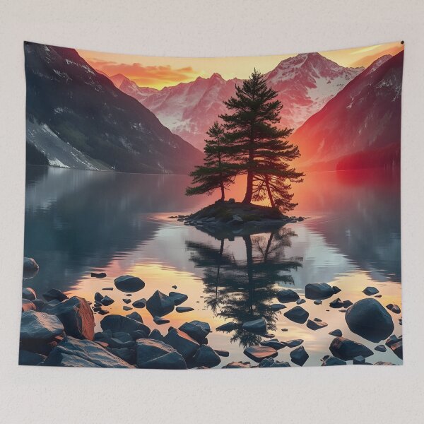 Item preview, Fjord at sunset designed and sold by laurencecrea.