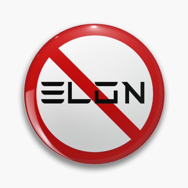 Item preview, NO ELON! Round Anti-Elon Musk Bumper Decal For Tesla Owners!   designed and sold by BrightNook.