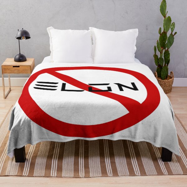Item preview, NO ELON! Round Anti-Elon Musk Bumper Decal For Tesla Owners!   designed and sold by BrightNook.