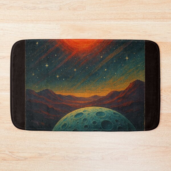 Item preview, Barnard’s Star Glowing Over Cratered Moon Surface designed and sold by Places On Earth.