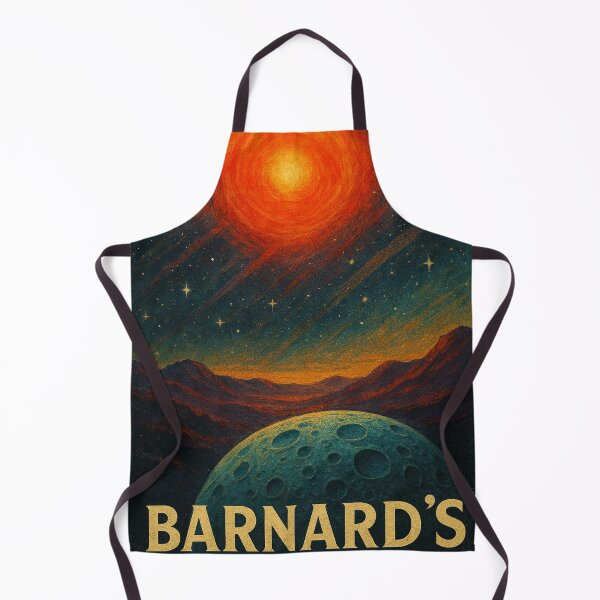 Item preview, Barnard’s Star Glowing Over Cratered Moon Surface designed and sold by Places On Earth.