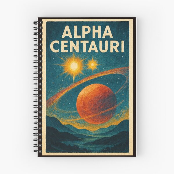 Item preview, Alpha Centauri Star System with Ringed Planet View designed and sold by Places On Earth.