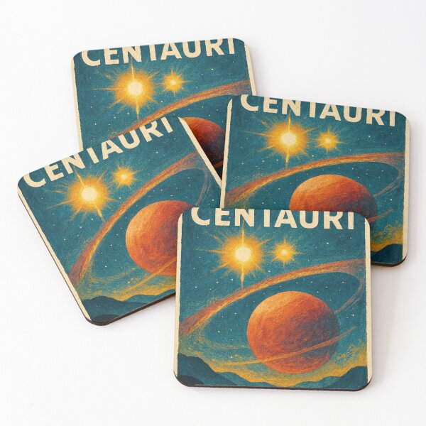 Item preview, Alpha Centauri Star System with Ringed Planet View designed and sold by Places On Earth.
