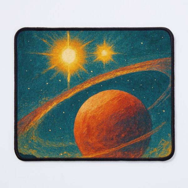 Item preview, Alpha Centauri Star System with Ringed Planet View designed and sold by Places On Earth.