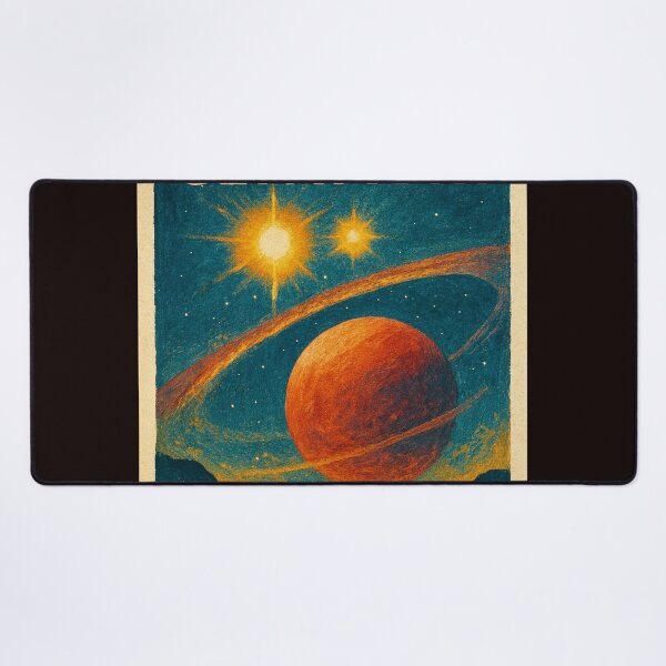 Item preview, Alpha Centauri Star System with Ringed Planet View designed and sold by Places On Earth.