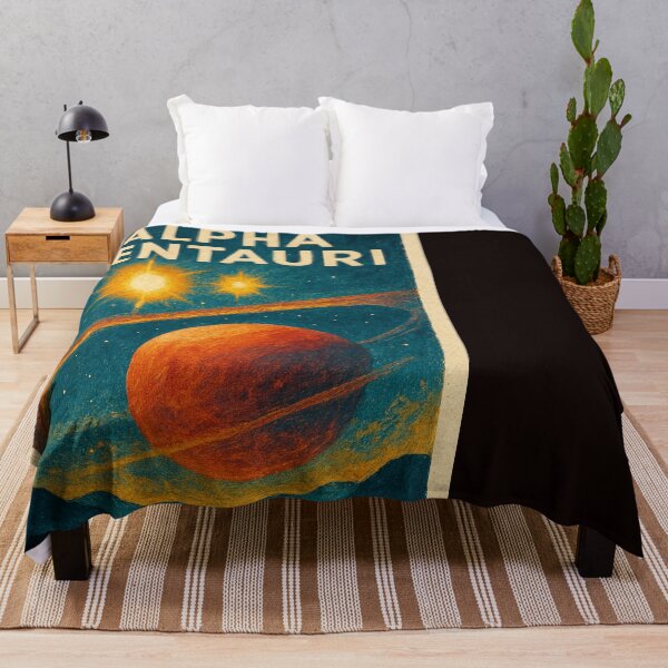 Item preview, Alpha Centauri Star System with Ringed Planet View designed and sold by Places On Earth.