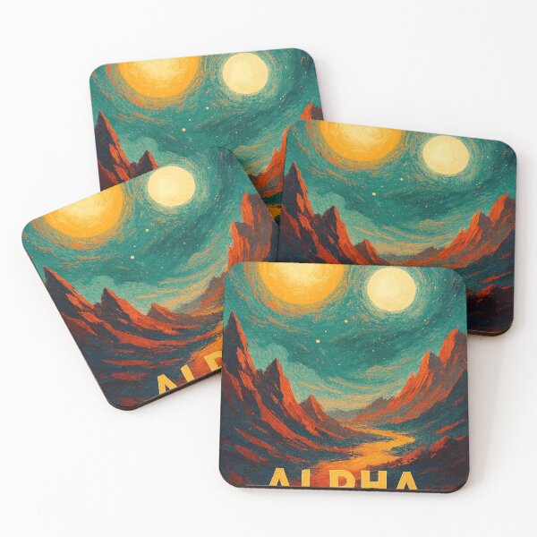 Item preview, Alpha Centauri Twin Suns over Martian Canyon designed and sold by Places On Earth.