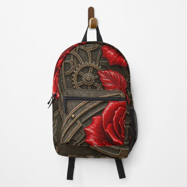 Item preview, Mechanical medallion, steampunk red rose designed and sold by VidyoeDesigns67.