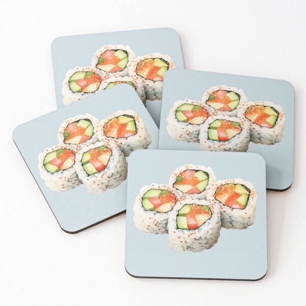 Item preview, Four Salmon Maki Rolls designed and sold by Violet Peonies.