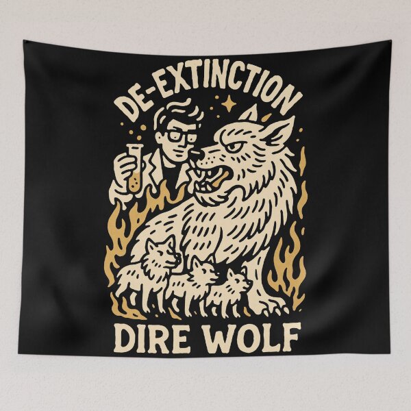 Item preview, Vintage De-Extinction: Dire Wolf Family on Fire designed and sold by zzz888.