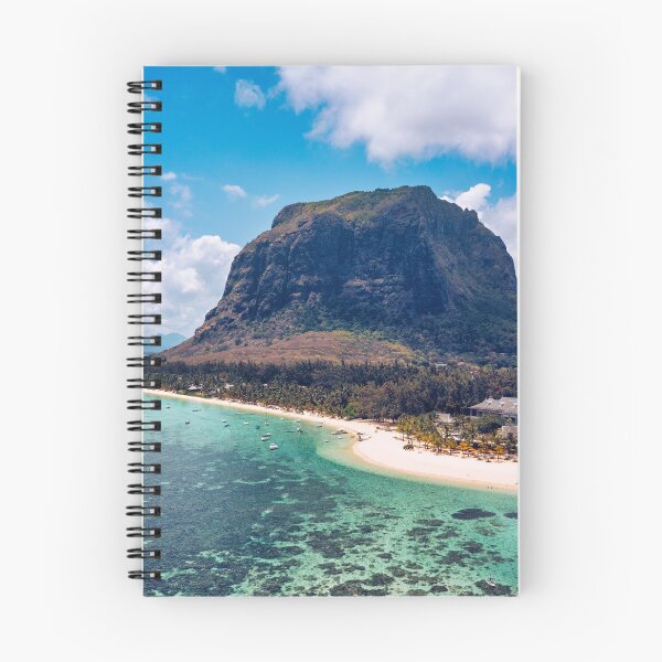 Item preview, Tropical scenery, beautiful beaches of Mauritius island, Le Morne, popular luxury resort. Le Morne beach luxury resorts, Mauritius. Luxury beach in Mauritius, sandy beach with palms and blue ocean.  designed and sold by Framed Horizons.