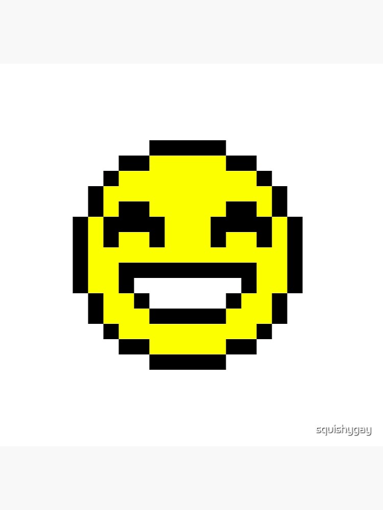 pixel smiley emoji greeting card by squishygay redbubble redbubble
