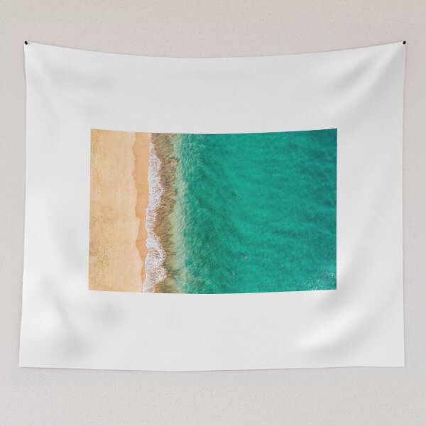 Item preview, Aerial view of beach in Morro del Jable town (Morro Jable beach) on Fuerteventura island, Canary Islands, Spain. One of the best beach in the Canaries. Motorral lighthouse in distance. designed and sold by Framed Horizons.