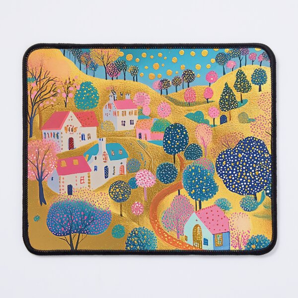 Item preview, Golden Valley Folk Art Landscape designed and sold by Neika Shimm Designs.