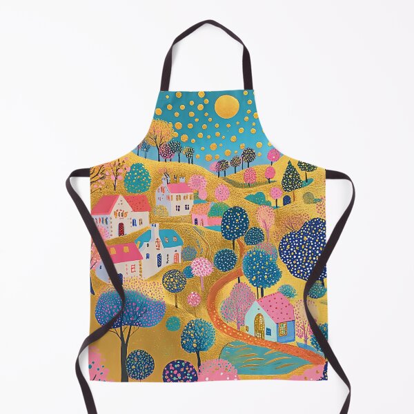 Item preview, Golden Valley Folk Art Landscape designed and sold by Neika Shimm Designs.