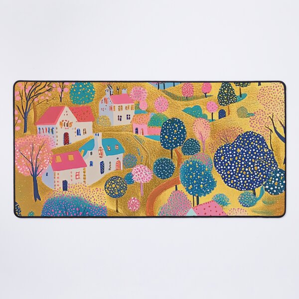 Item preview, Golden Valley Folk Art Landscape designed and sold by Neika Shimm Designs.