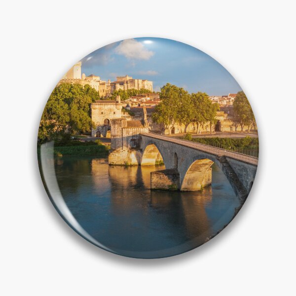 Item preview, Beautiful view of Avignon with famous bridge Saint-Benezet, medieval architecture along the Rhone River in Avignon, France. The Pont Saint Benezet and the Papal palace in Avignon, South France. designed and sold by Framed Horizons.