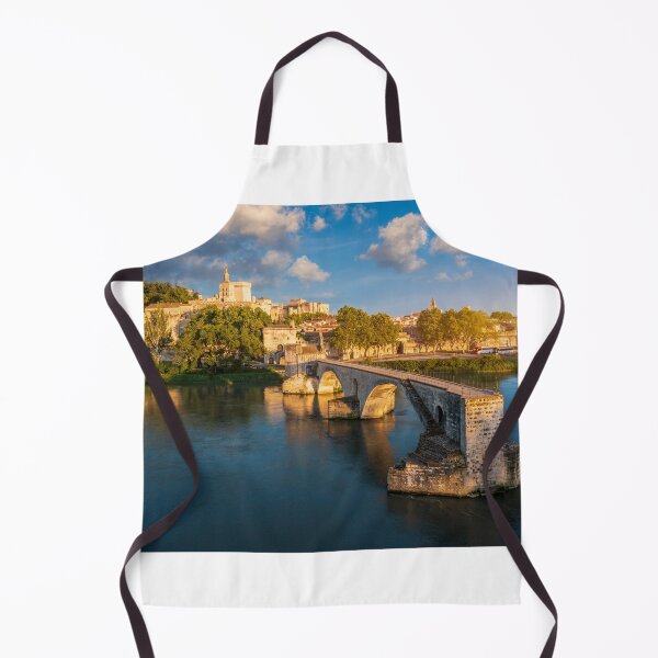 Item preview, Beautiful view of Avignon with famous bridge Saint-Benezet, medieval architecture along the Rhone River in Avignon, France. The Pont Saint Benezet and the Papal palace in Avignon, South France. designed and sold by Framed Horizons.