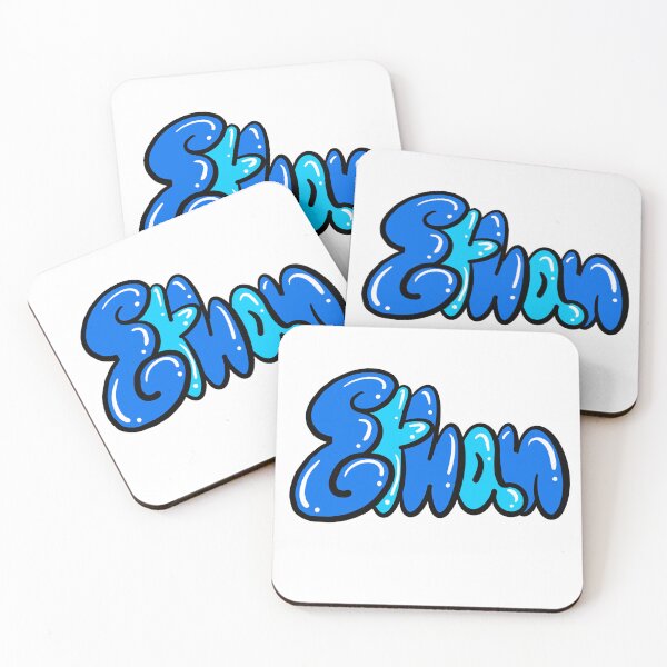 Item preview, Ethan name in blue Top 10 best personalized gifts for boys and men named Ethan designed and sold by Artonmytee.