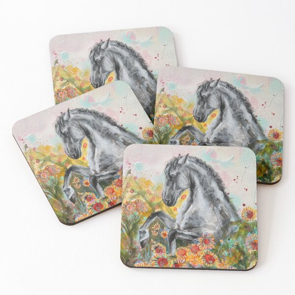 Item preview, Wild Horse in Sunflower Field designed and sold by MidnightsMojo.