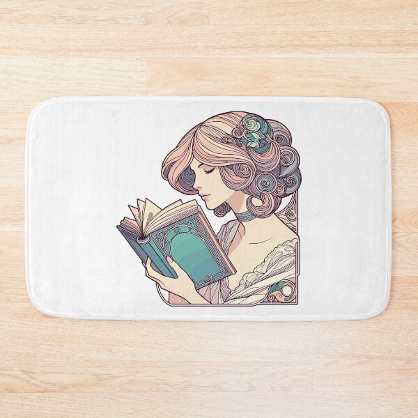 Item preview, Book Books Reading Woman Art Nouveau Gift designed and sold by Pineapple-Tree.