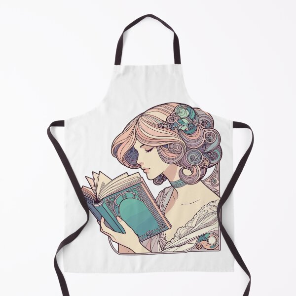 Item preview, Book Books Reading Woman Art Nouveau Gift designed and sold by Pineapple-Tree.