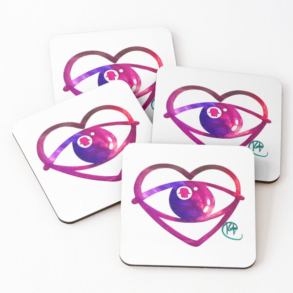 Item preview, Evil Eye Heart Hamsa Pop Art  designed and sold by Kalli Taub Art.
