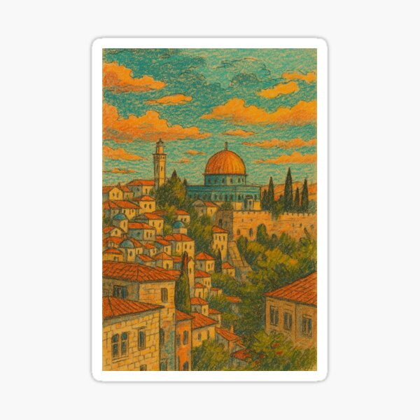 Item preview, Ancient city of Jerusalem designed and sold by DaykoArt.