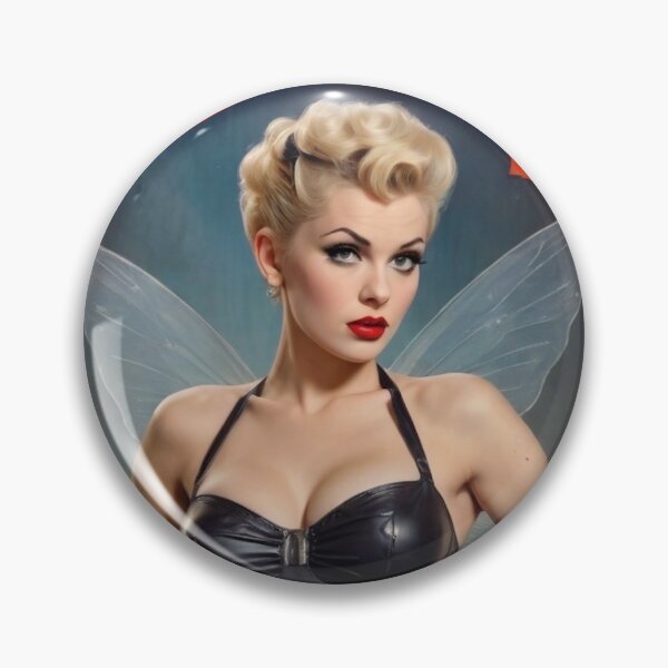 Item preview, Retro Blondę Goth Pin Up Fairy designed and sold by MissSaylor.