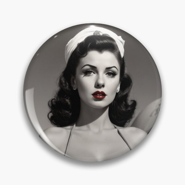 Item preview, Vintage 1940s Black and White Pin Up designed and sold by MissSaylor.