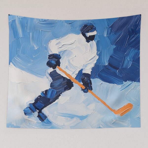 Item preview, Ice hockey player | Post-impressionist painting style designed and sold by ComicsFactory.