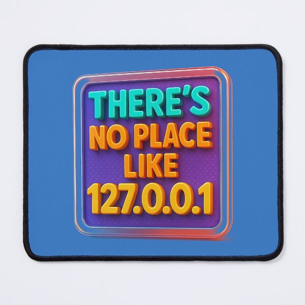 Item preview, There's No Place Like 127.0.0.1 – Humor for technology lovers designed and sold by Girih.