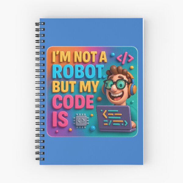Item preview, No robot, but precise code – humorous statement designed and sold by Girih.