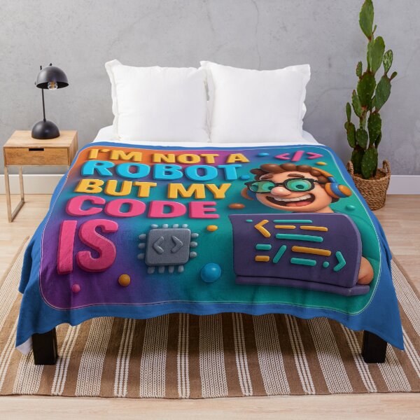 Item preview, No robot, but precise code – humorous statement designed and sold by Girih.