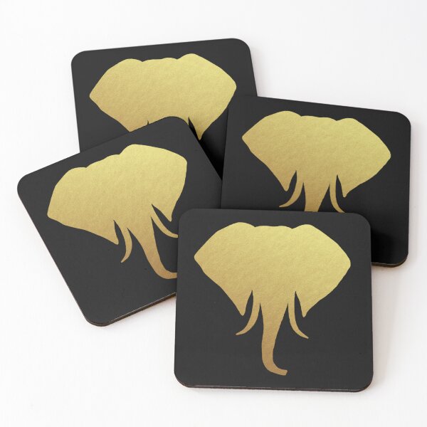 Item preview, Gold Elephant Head Black designed and sold by Julie Erin Designs.