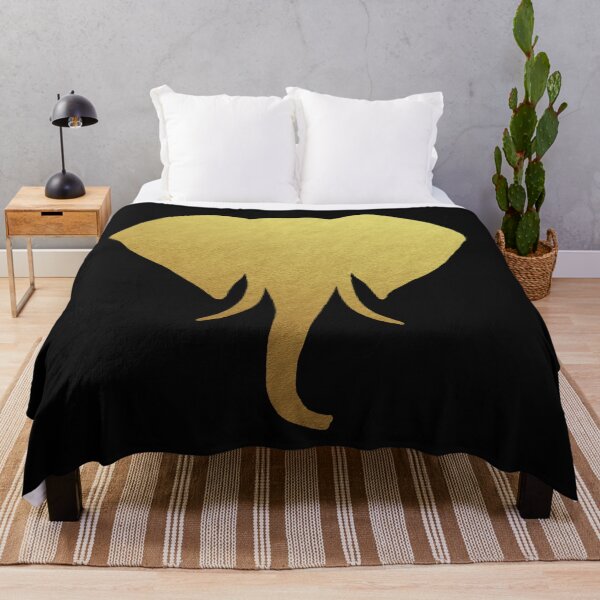 Item preview, Gold Elephant Head Black designed and sold by Julie Erin Designs.