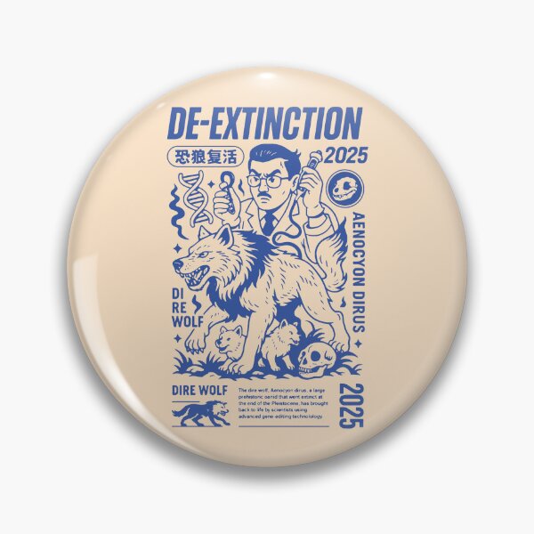 Item preview, Dire Wolf De-Extinction 2025: A Cartoon Info Graphic designed and sold by zzz888.