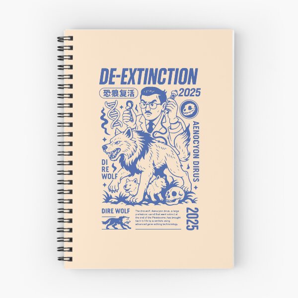 Item preview, Dire Wolf De-Extinction 2025: A Cartoon Info Graphic designed and sold by zzz888.