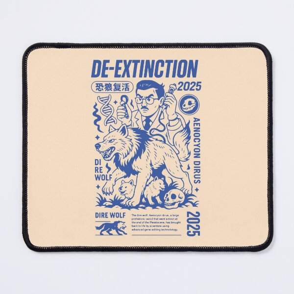 Item preview, Dire Wolf De-Extinction 2025: A Cartoon Info Graphic designed and sold by zzz888.