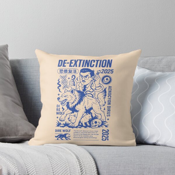 Item preview, Dire Wolf De-Extinction 2025: A Cartoon Info Graphic designed and sold by zzz888.