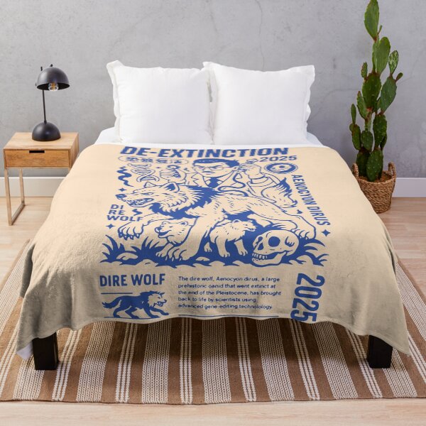 Item preview, Dire Wolf De-Extinction 2025: A Cartoon Info Graphic designed and sold by zzz888.