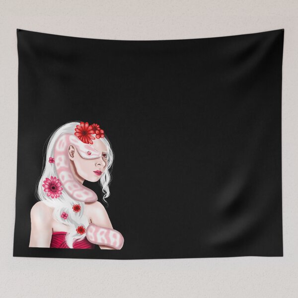 Item preview, beautiful albino girl with white hair and a python snake designed and sold by katecheerycake.