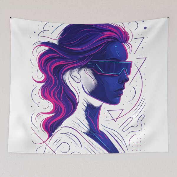 Item preview, Neon girl: Cyber Dreamscape designed and sold by IsabellShop.